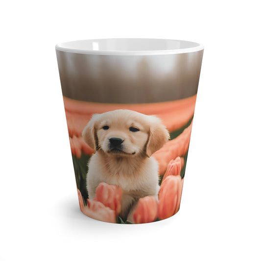 Latte Mug 12oz Golden Retriever Puppy