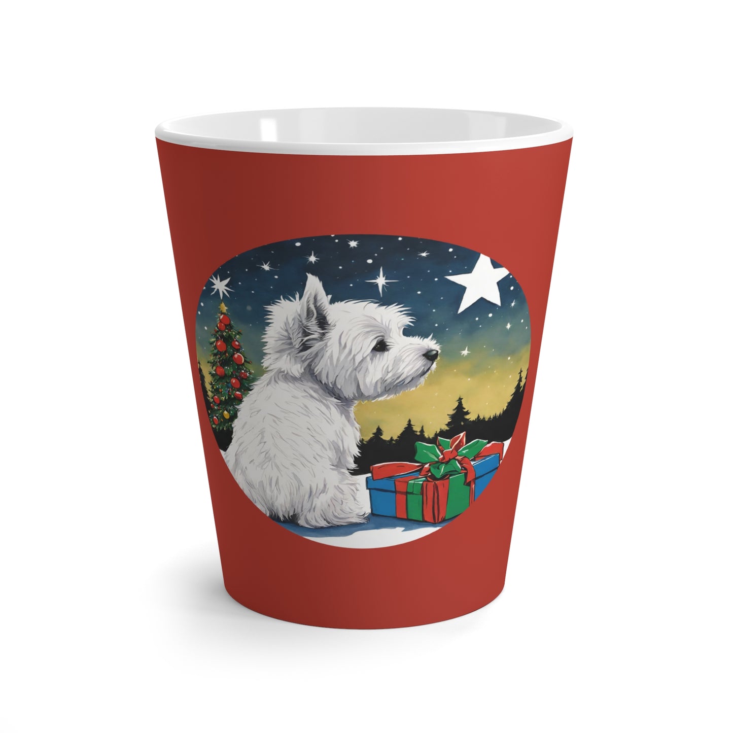 Latte Mug Westie Christmas Starry Night