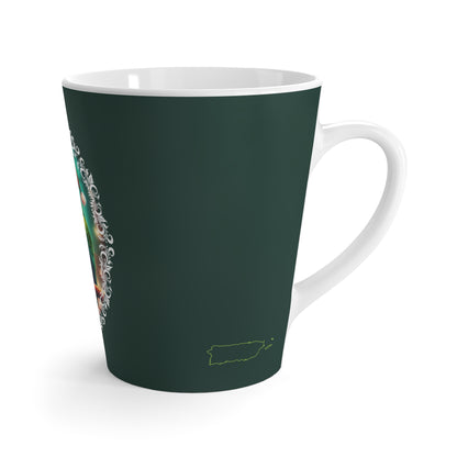 Latte Mug - Puerto Rican Parrot Christmas Mug