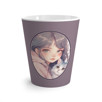 Latte Mug 12 oz Anime Girl