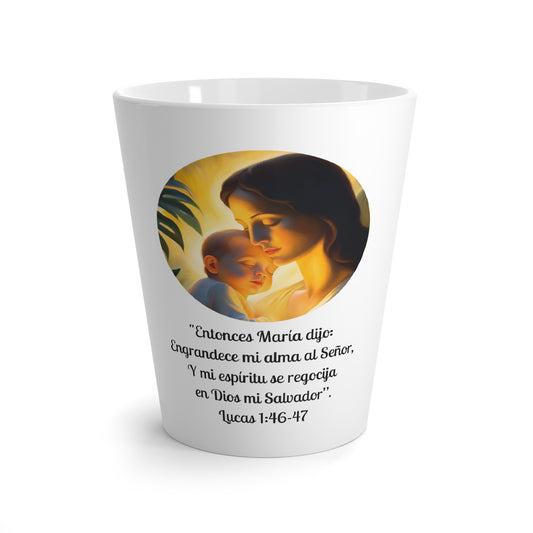 Religious Mug - Mary and Baby Jesus with Bible Verse Lucas 1:46-47