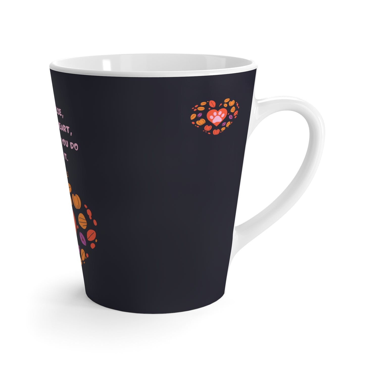 Latte Mug - Cute Fall Design with Bible Verse Proverbs 4:23