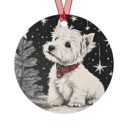 Festive Westie Christmas Ornament