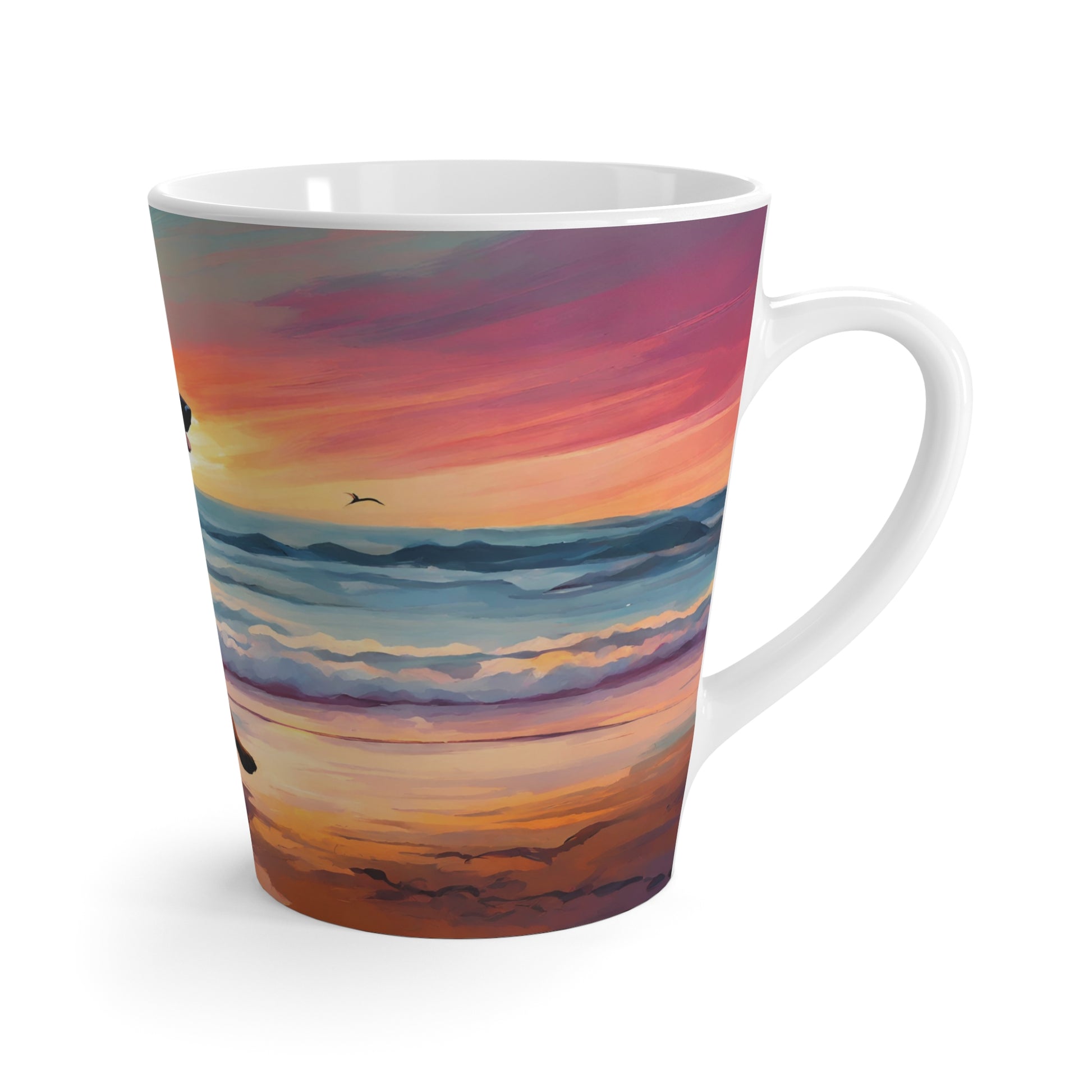 Latte Mug 12 oz Belgian Malinois Tropical Sunset