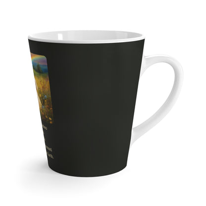 Latte Mug - Cute Golden Retriever Puppies with Genesis 9:13 Bible Verse