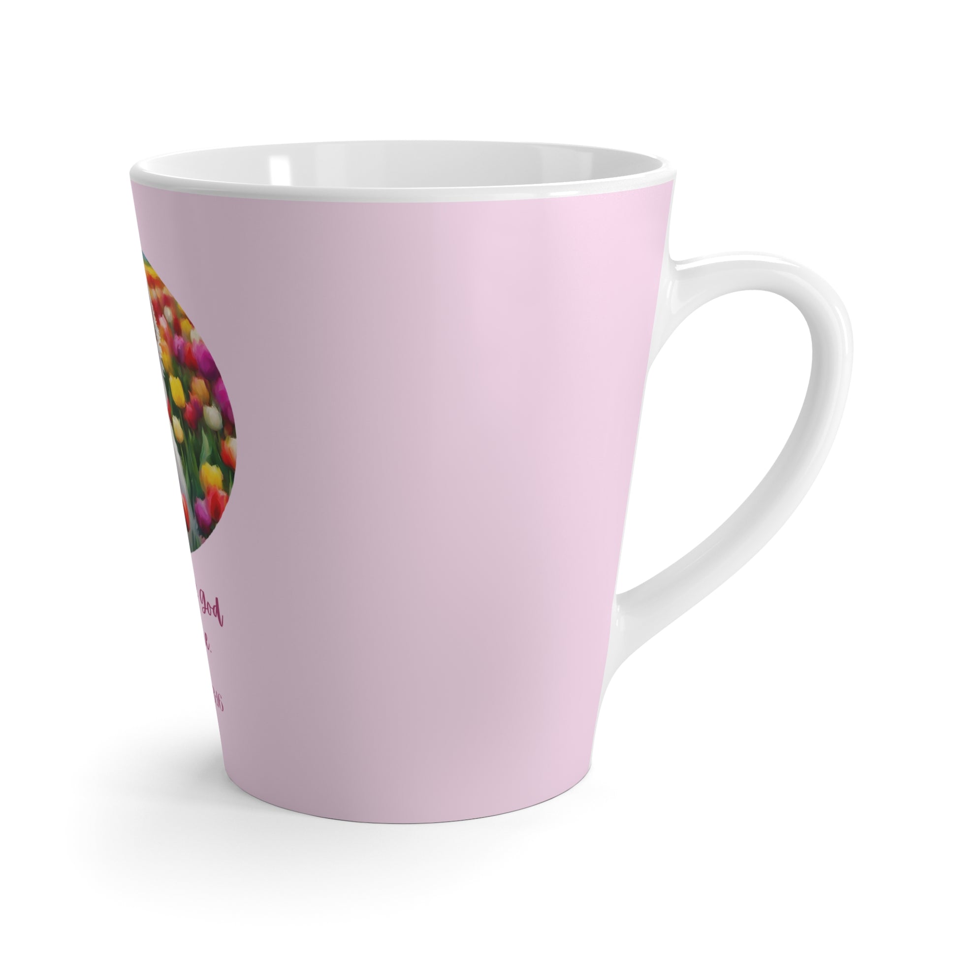 Latte Mug 12 oz Westie Tulip