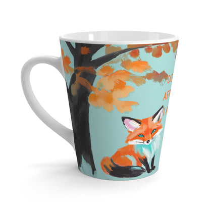 Latte Mug - Fall Fox Design with Isaiah 43:5 Bible Verse