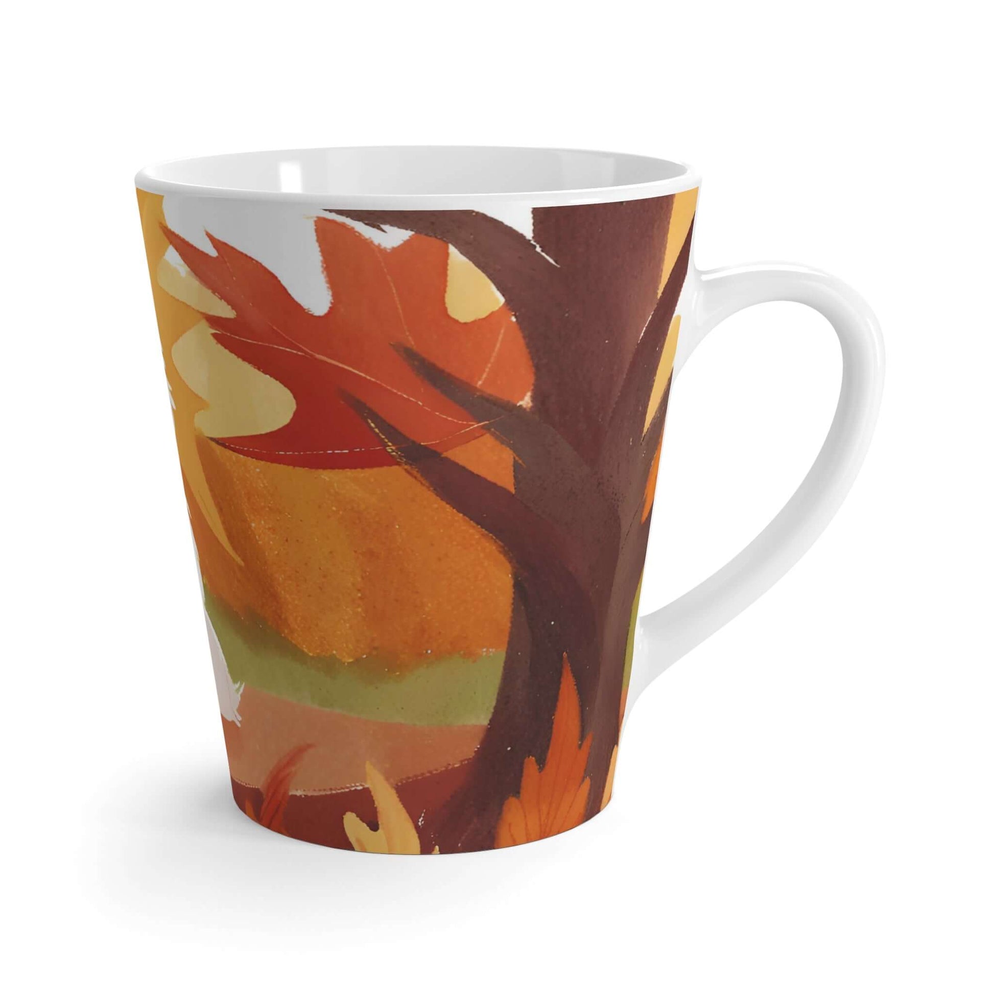 Latte Mug 12 oz Westie Fall Season Watercolor Art